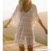Bestyou Women's White Lace Tunic Tops Crochet Mini Dress Bikini Swimsuit Cover up Swimwear Fringe Beachwear White. B01C2V7HKU